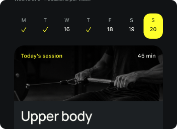 Fistbump training preview: weekly tracker and upper body session